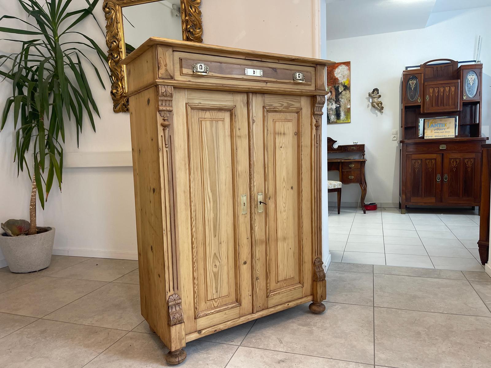 Biedermeier Bauernschrank Halbschrank Vertiko Gründerzeit G1350