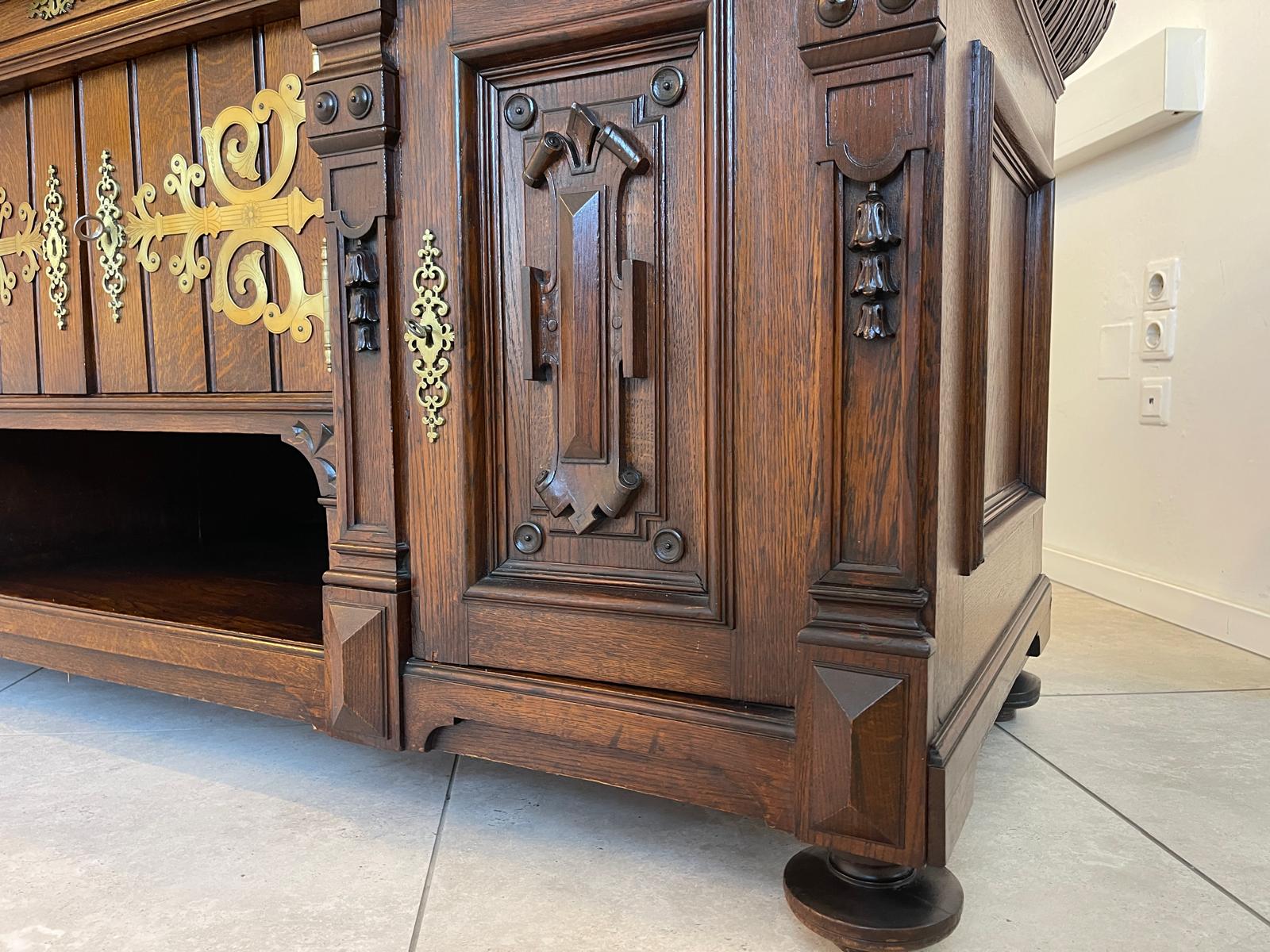 Prächtige Historismus Gründerzeit Anrichte Schrank Antiquität G1181