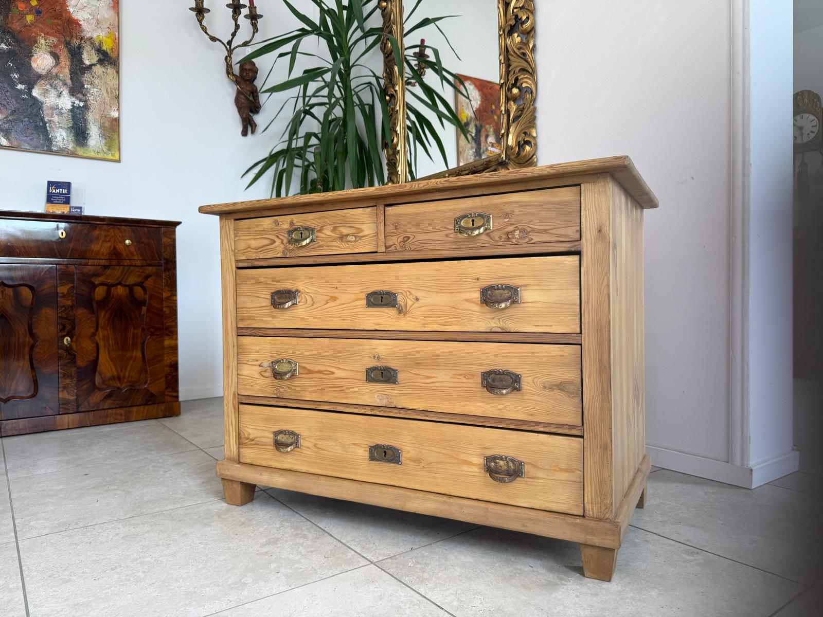 Jugendstil  Kommode 4 Ladenkommode Antik Original D2410