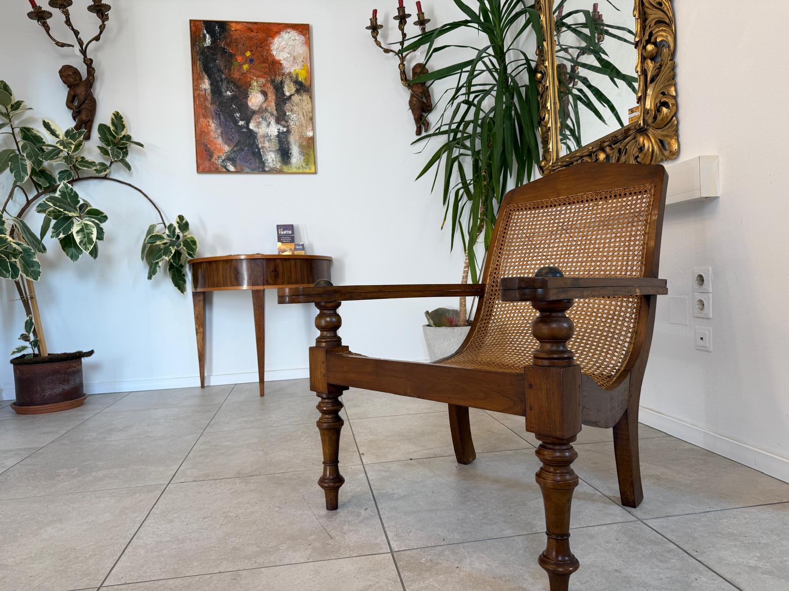 originaler Biedermeier Fauteuil Brokatkstoff Armlehnstuhl Intarsiert Nr. 8499