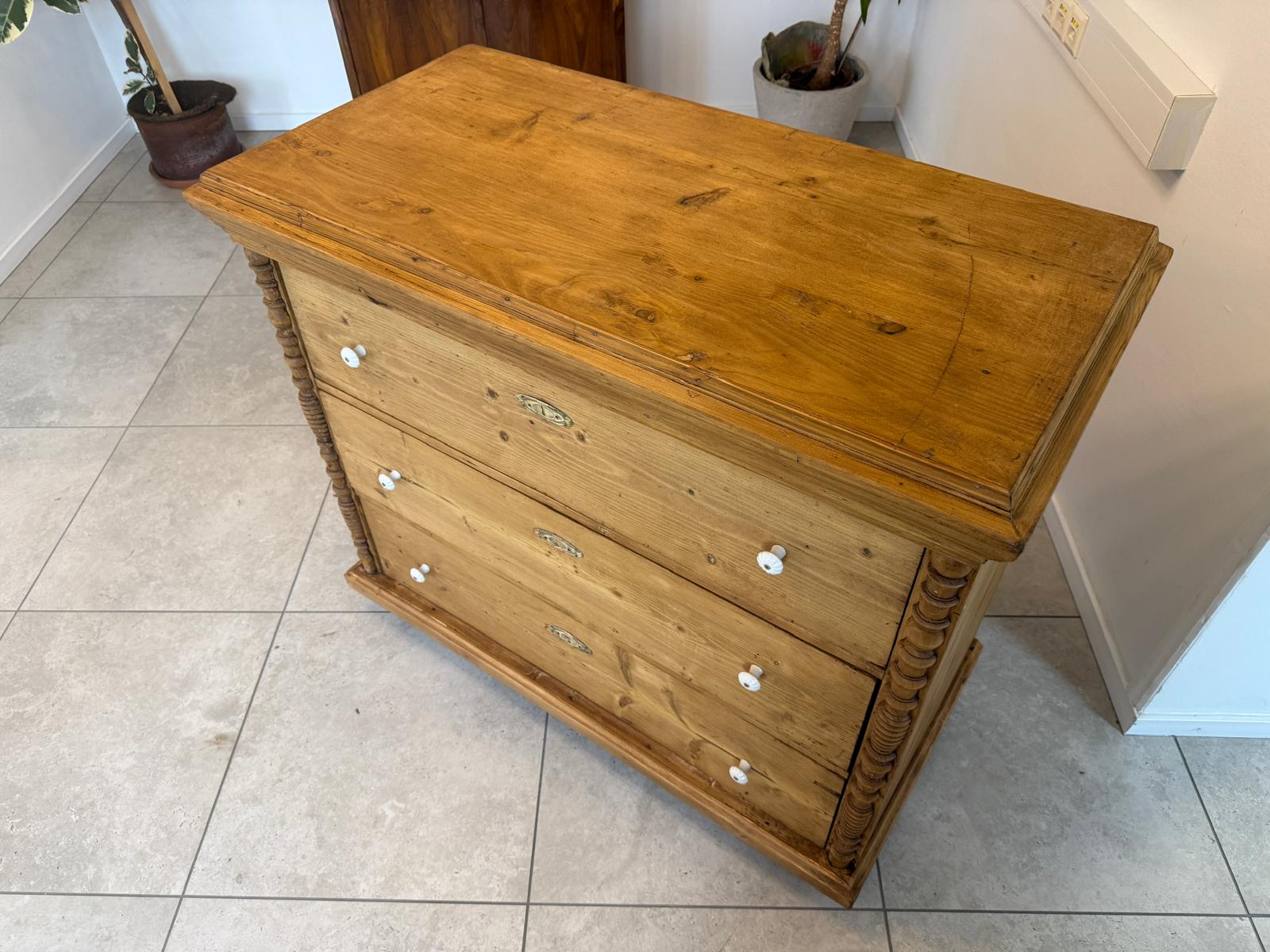 Originale Gründerzeit Kommode Restauriert Weichholz Antik G2079