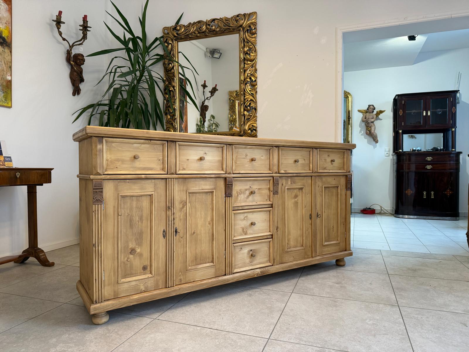 Massiver antiker Apothekenschrank 8 Ladenkommode Bauernmöbel G2361