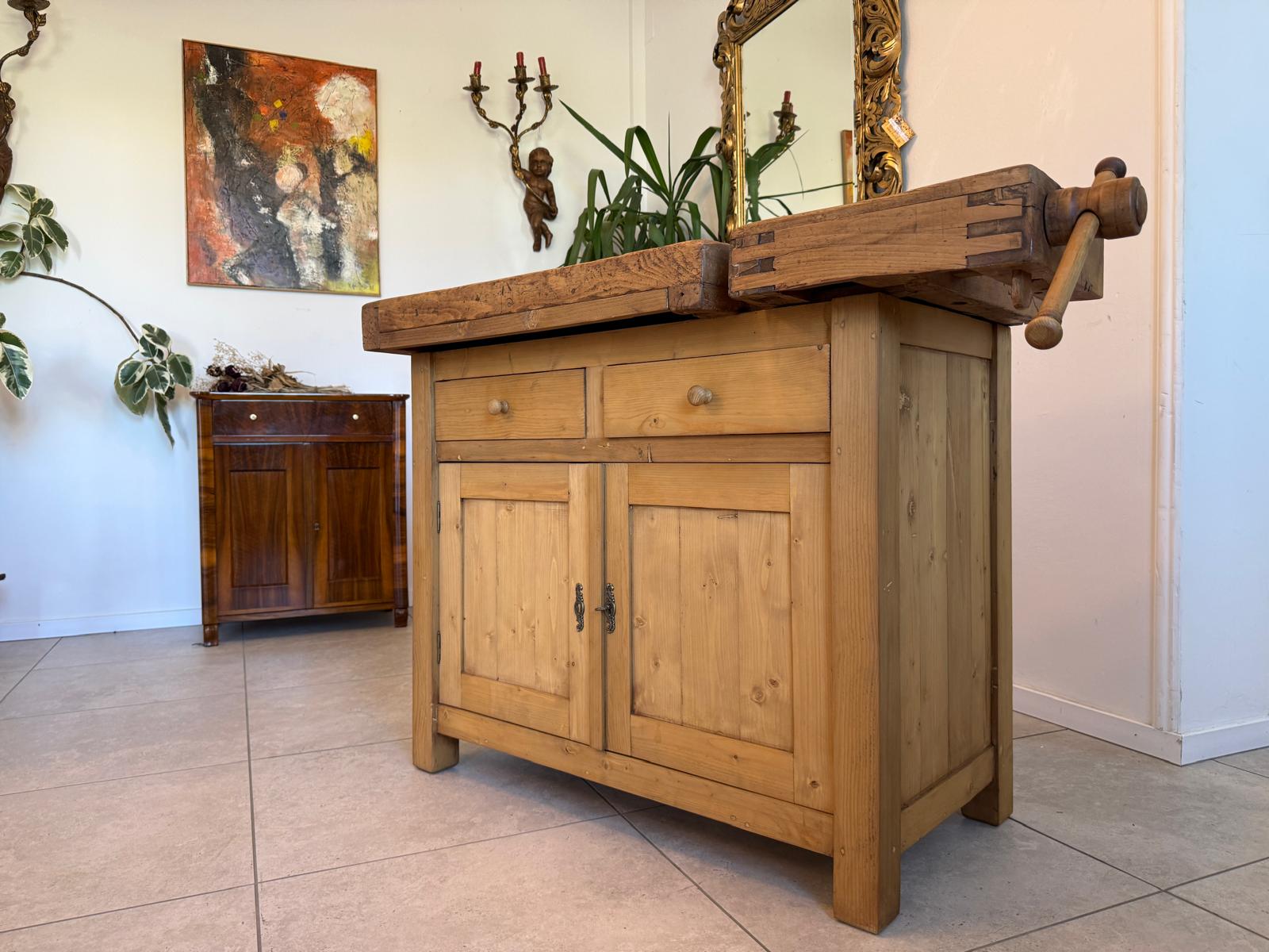 Holzbank aus Eiche & Fichte | Unikat aus altem Holz | IFANTIK D2878