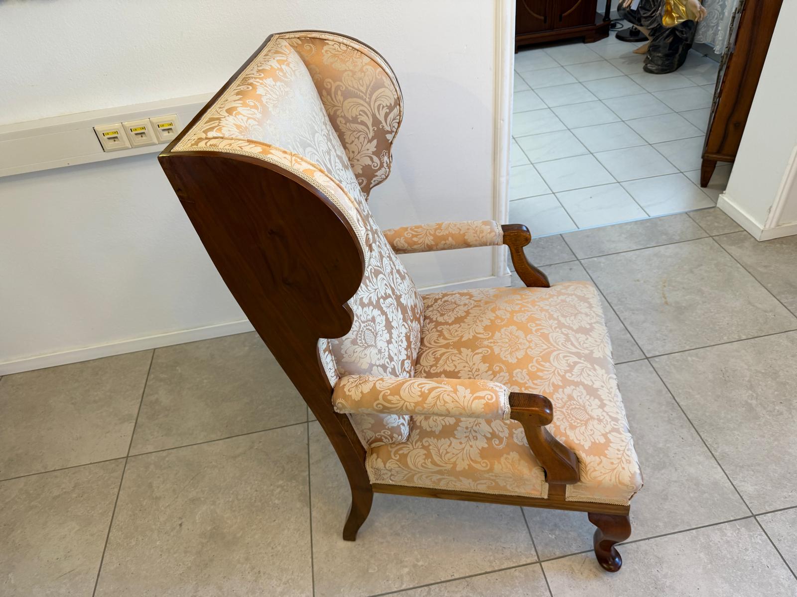Restaurierter Chippendale Ohrenfauteuil Ohrensessel G1962