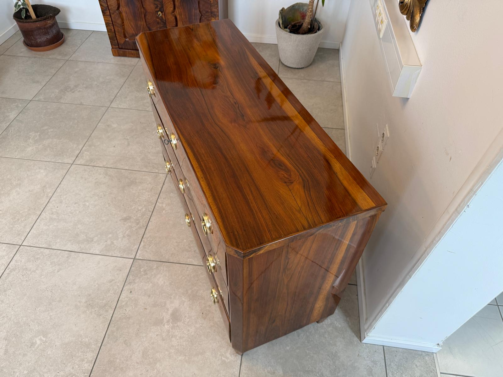 Biedermeier Kommode 3 Ladenkommode Nussholz Antiquität D2480