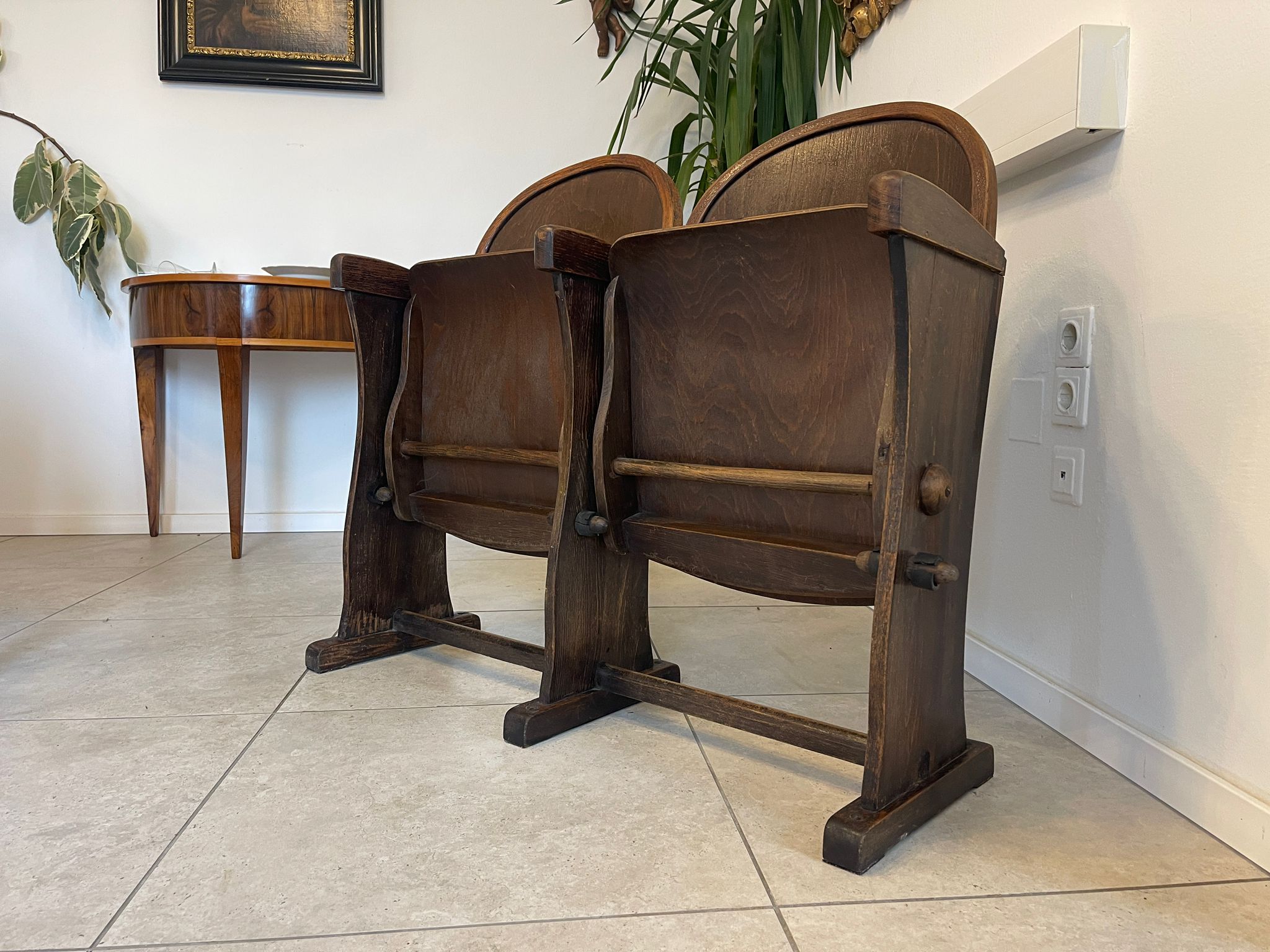 fdeebd29-8cc9-4ac2-a026-22169f823372 Praktische Kinostuhlreihe Kinosessel 2er Reihe Klappstuhl Braun A5070