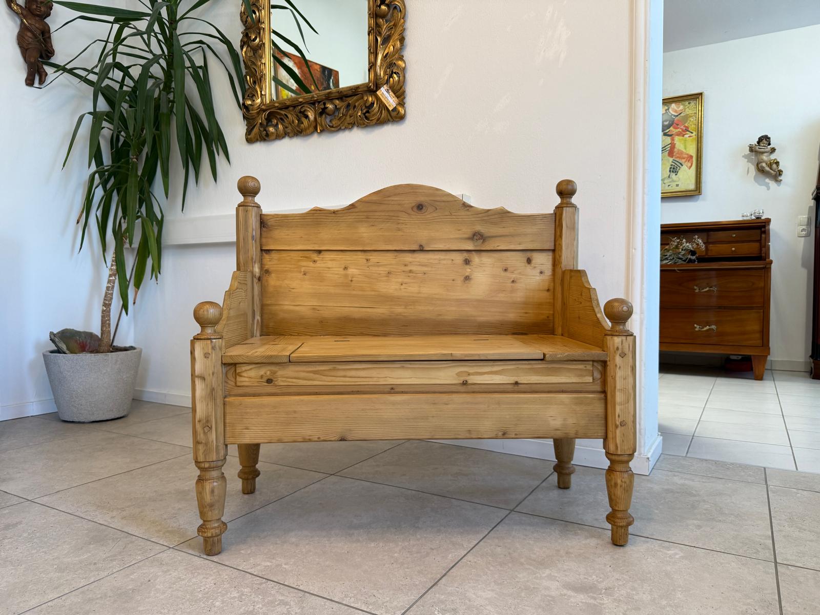 Uriges 2er Bankerl Gründerzeit Bank Bankerl Sitzbank Holzbankerl  G1931