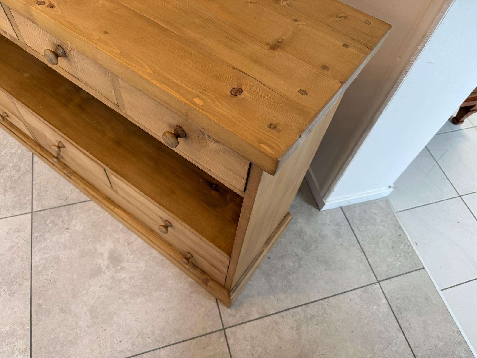 SALE Bäuerliche 12 Laden Kommode Anrichte Sideboard Weichholz G2072