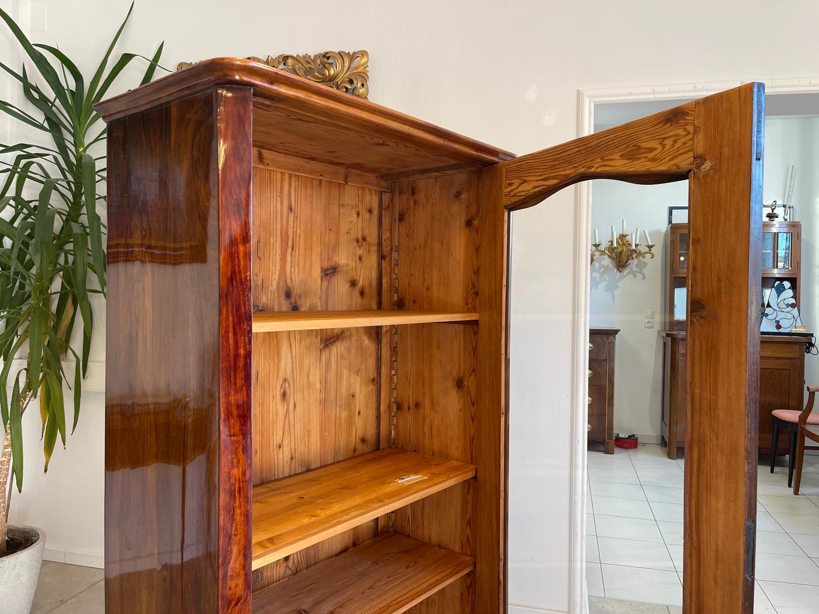 Restaurierte Biedermeier Vitrine Bücherschrank Glasschrank A5496