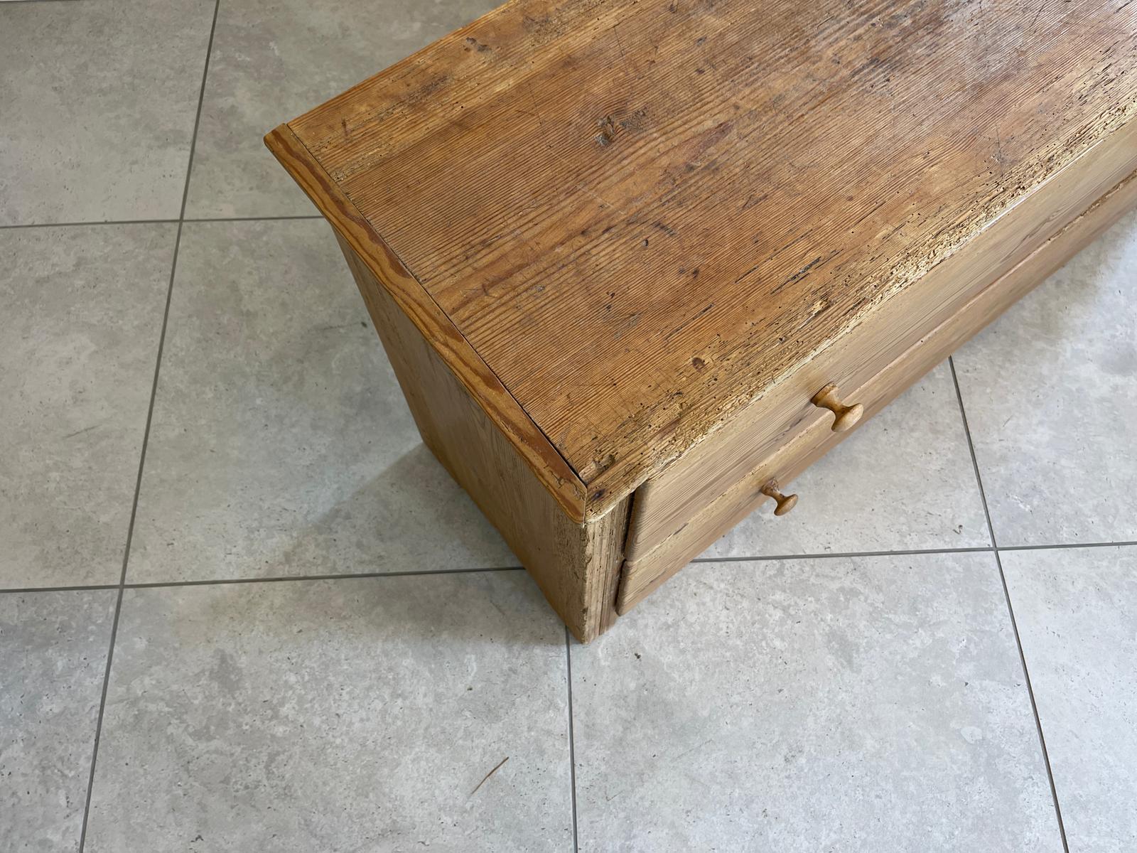 Biedermeier 2 Laden Kommode Antiquität Naturholschrank Bauernmöbel antik G1624