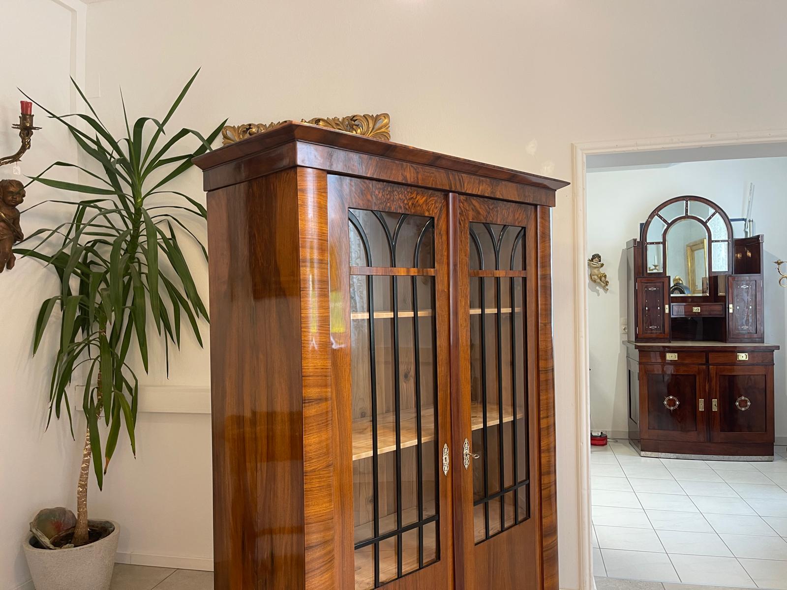 SALE Restaurierte Biedermeier Vitrine Bücherschrank Glasschrank ANTIQUITÄT G1510