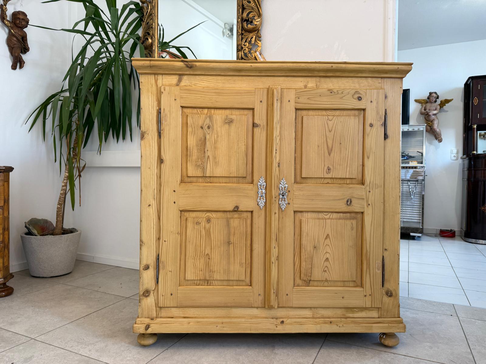 Biedermeier Halbschrank Vertiko Anrichte Weichholz Rstauriert D2642