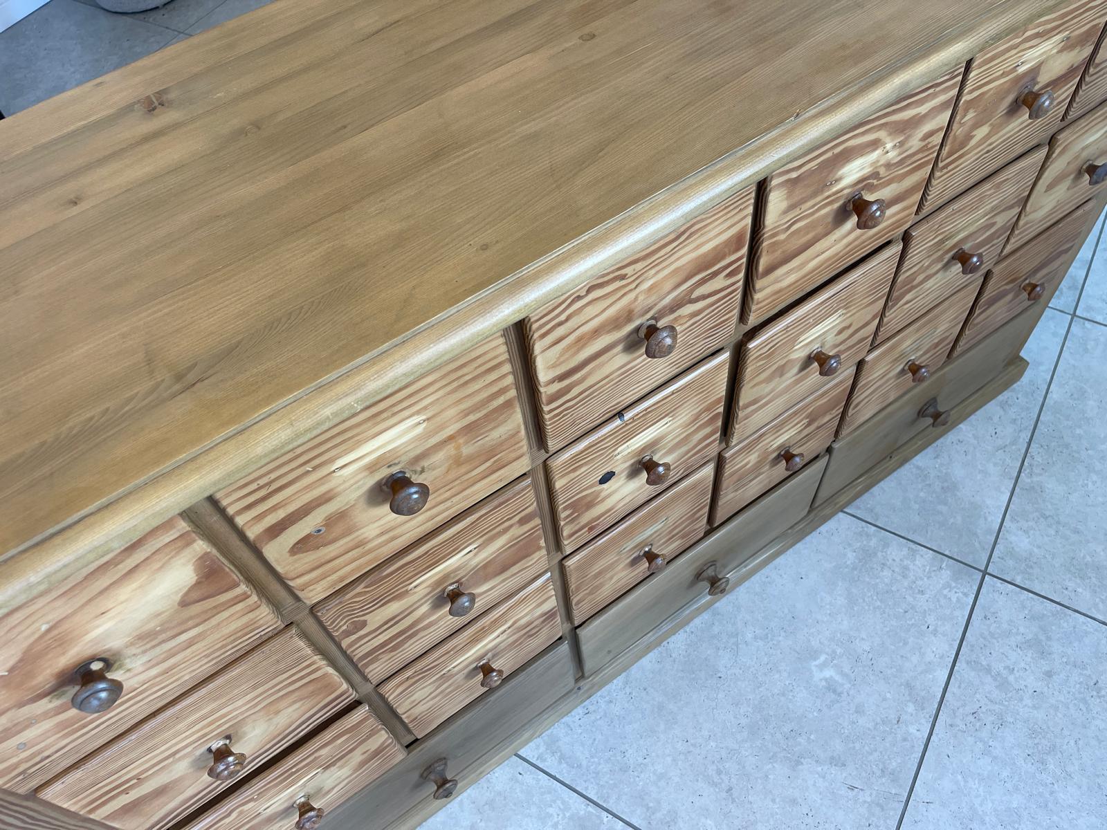 Alte uirge 10 Laden Ladenkommode Ladenschrank Apothekerschrank Bauernmöbel G1321