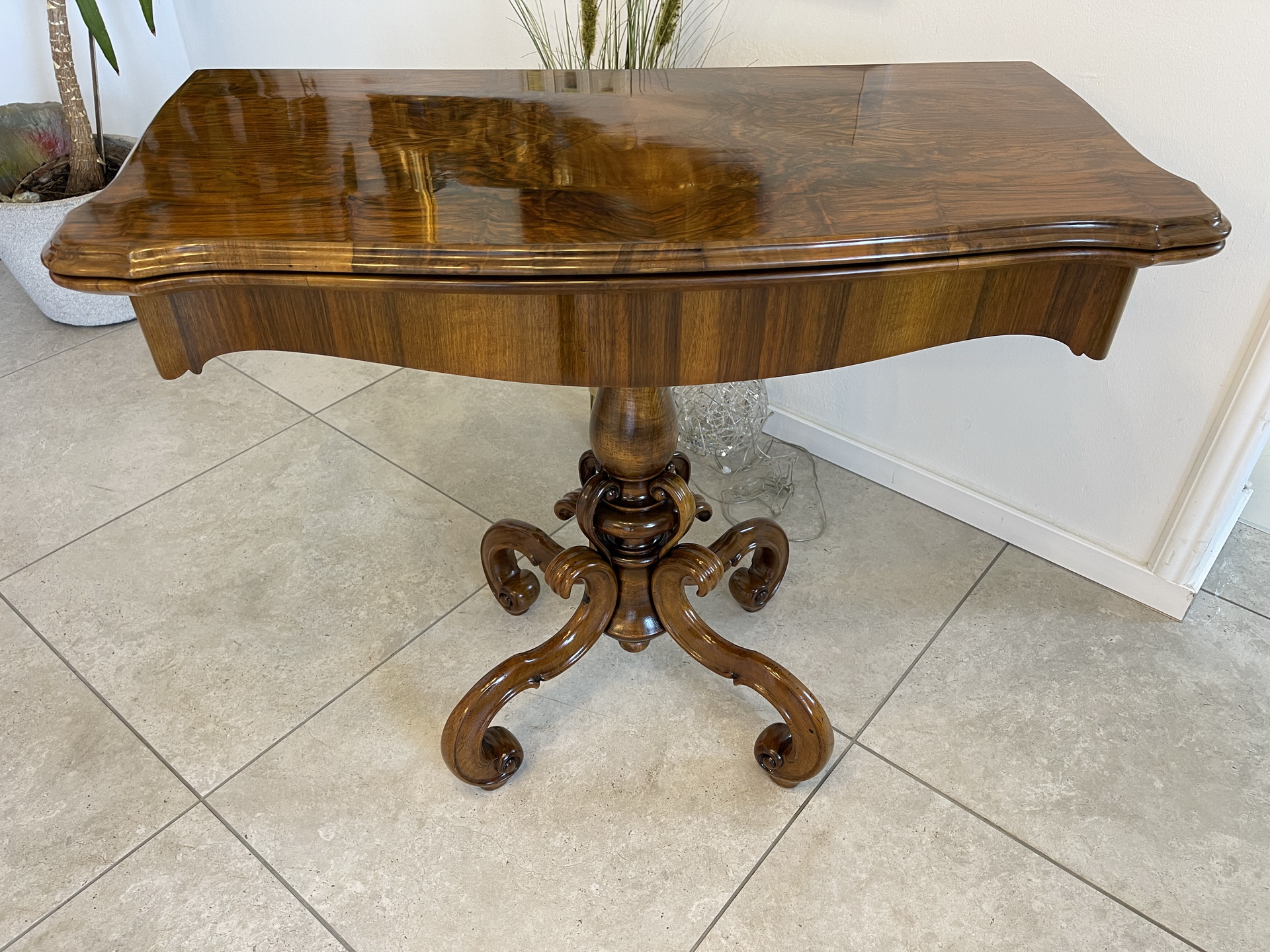 Biedermeier_006 Originaler Gründerzeit Spieltisch Schachtisch Konsoltisch A4840