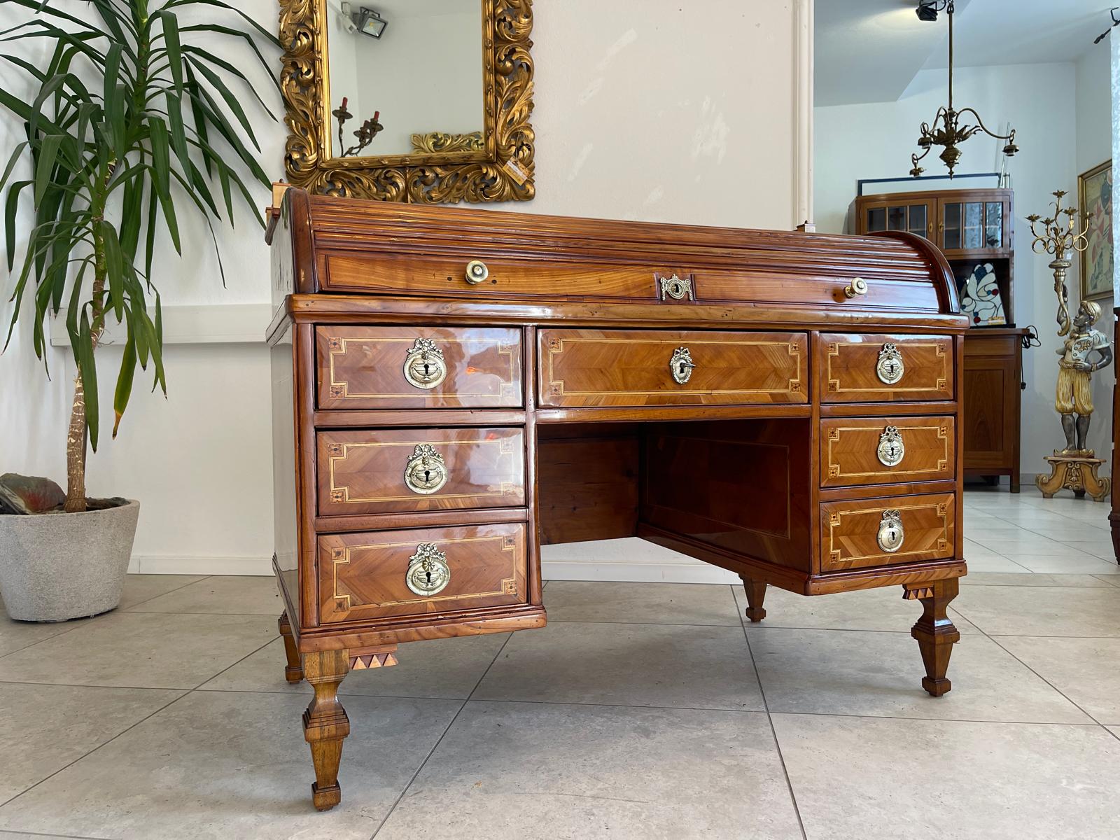 Sale restaurierter Josefinischer Rolladen Sekretär / Schreibtisch Klassizismus Antiquität G1130