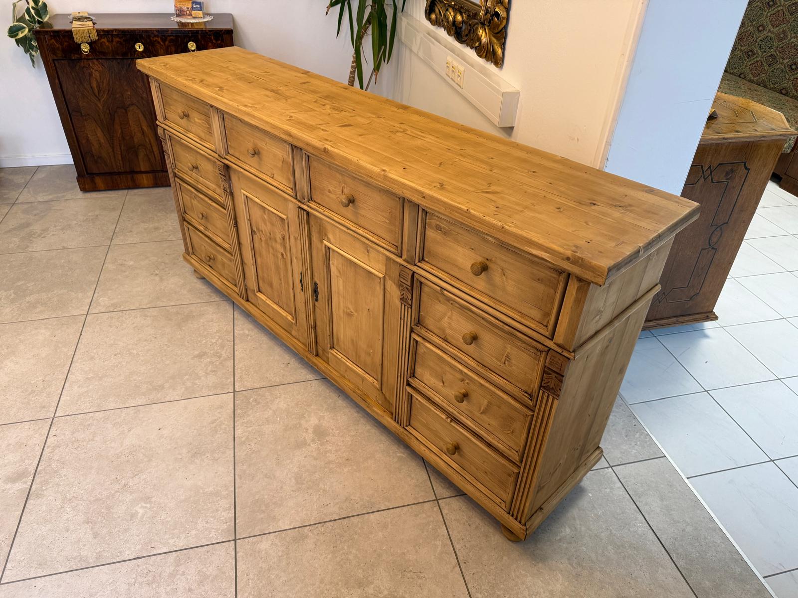 Antike 8 Ladenkommode Ladenschrank Apothekerschrank Altholzkommode D1138