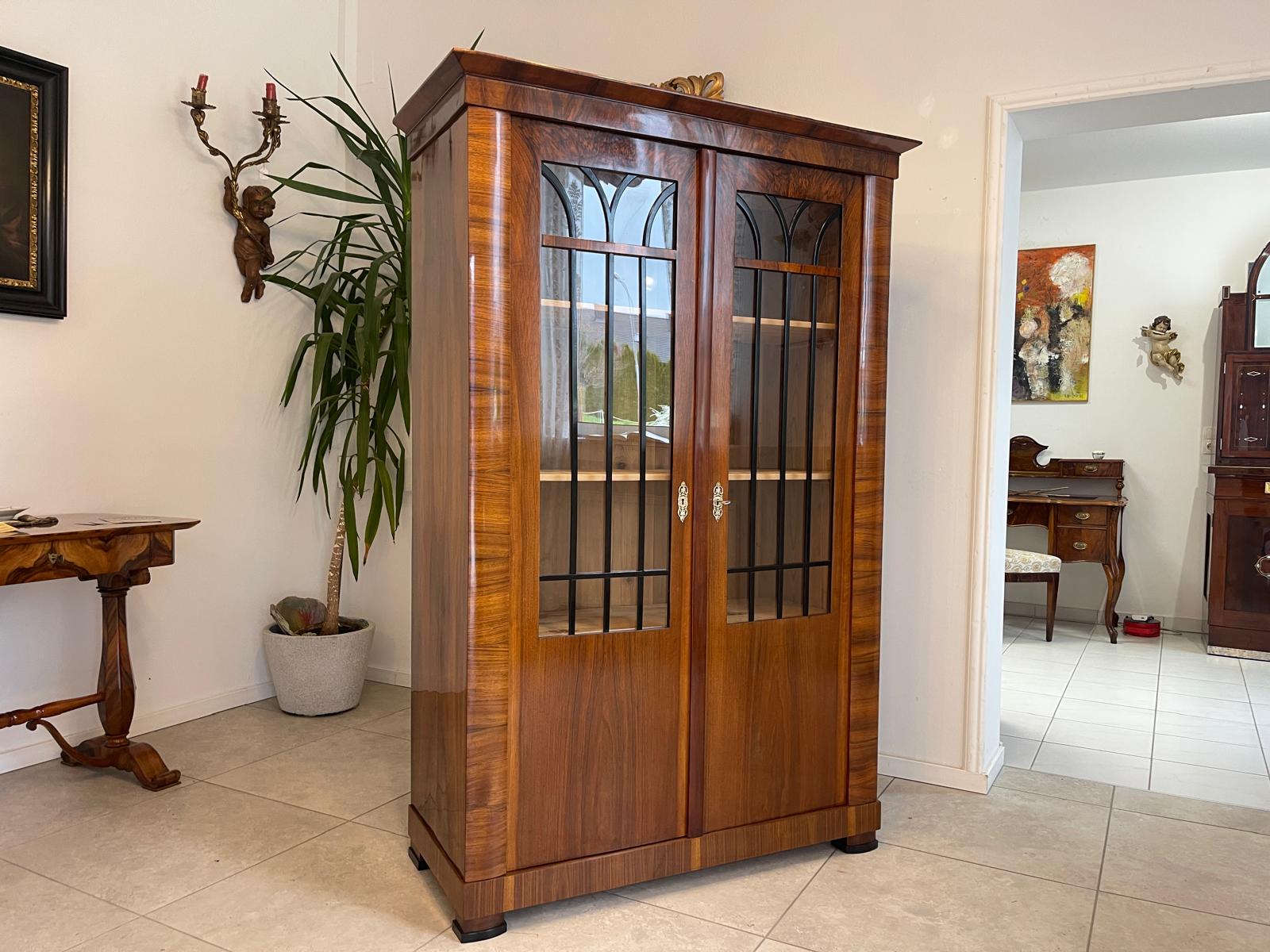 SALE Restaurierte Biedermeier Vitrine Bücherschrank Glasschrank ANTIQUITÄT G1510