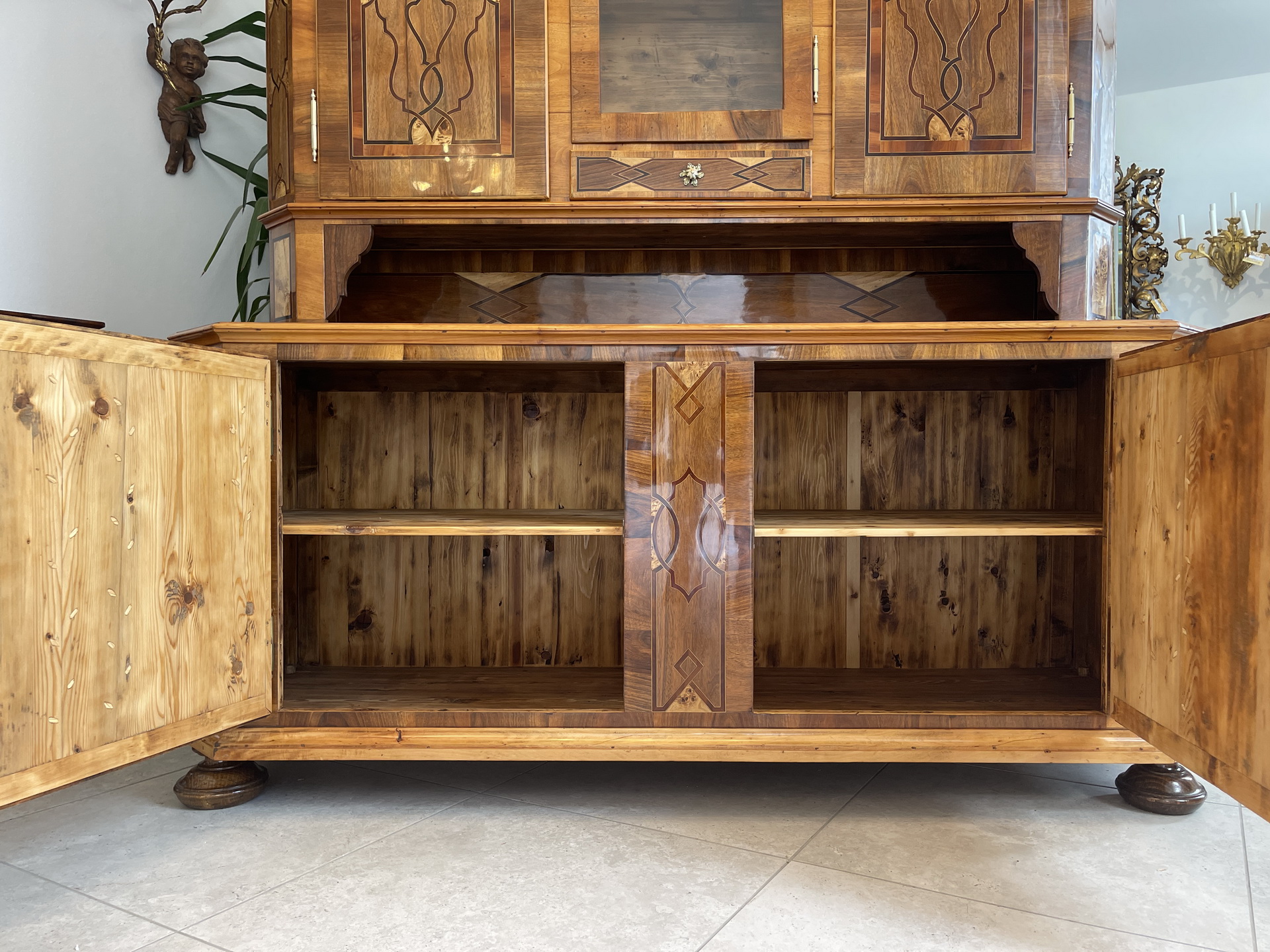 IMG_8685v3OIxr8ogHQsG Sale Barocke Aufsatzkommode Marketerien Bücherschrank A4423