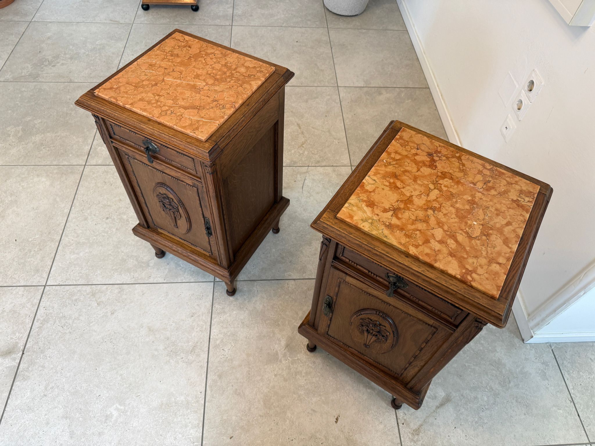 Jugendstil Kasterl Schrankerl Nachtkasterl 2 Stück D2282