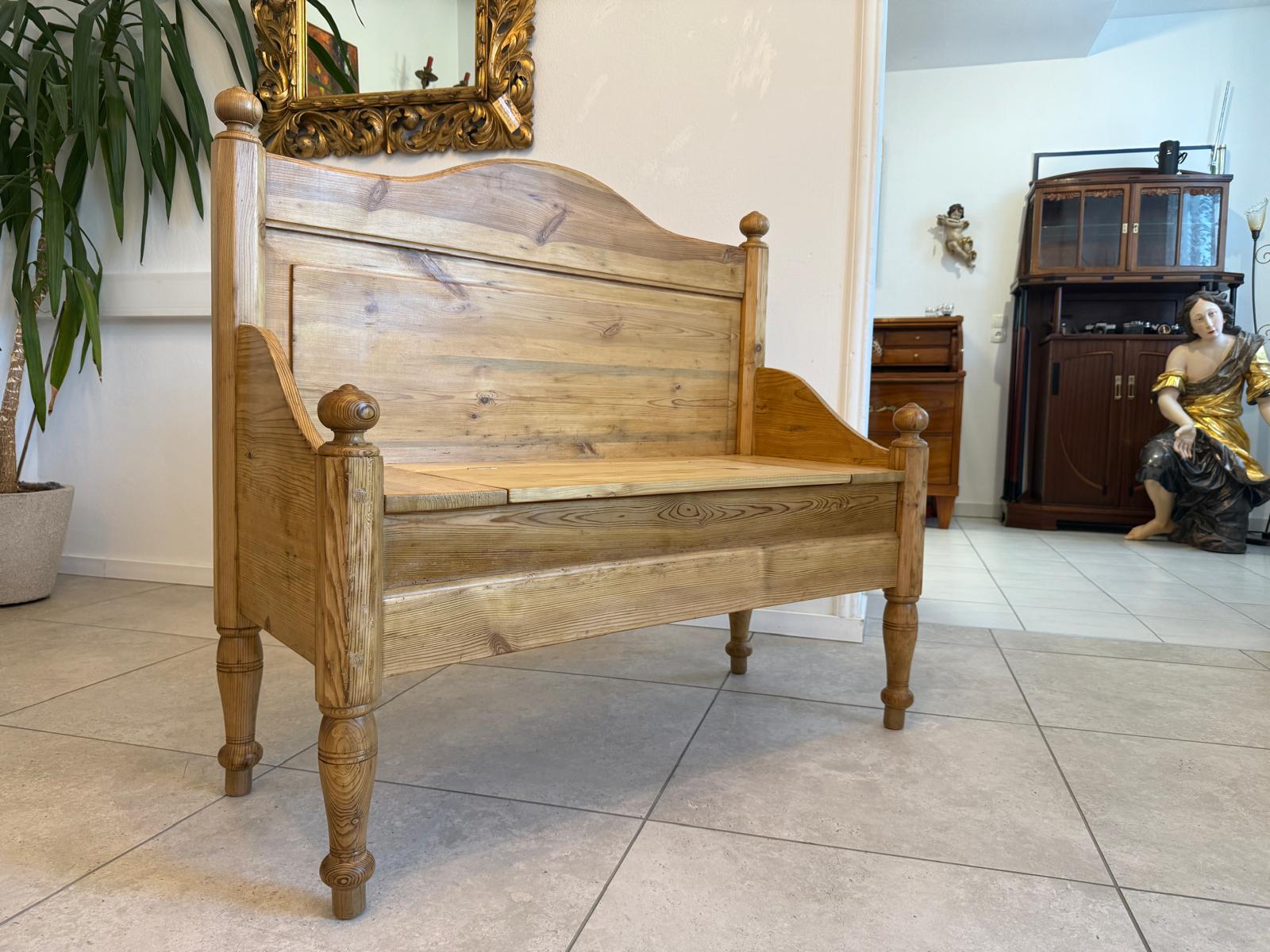 Zierliche Gründerzeit Bank Bankerl Sitzbank Holzbankerl  G1928