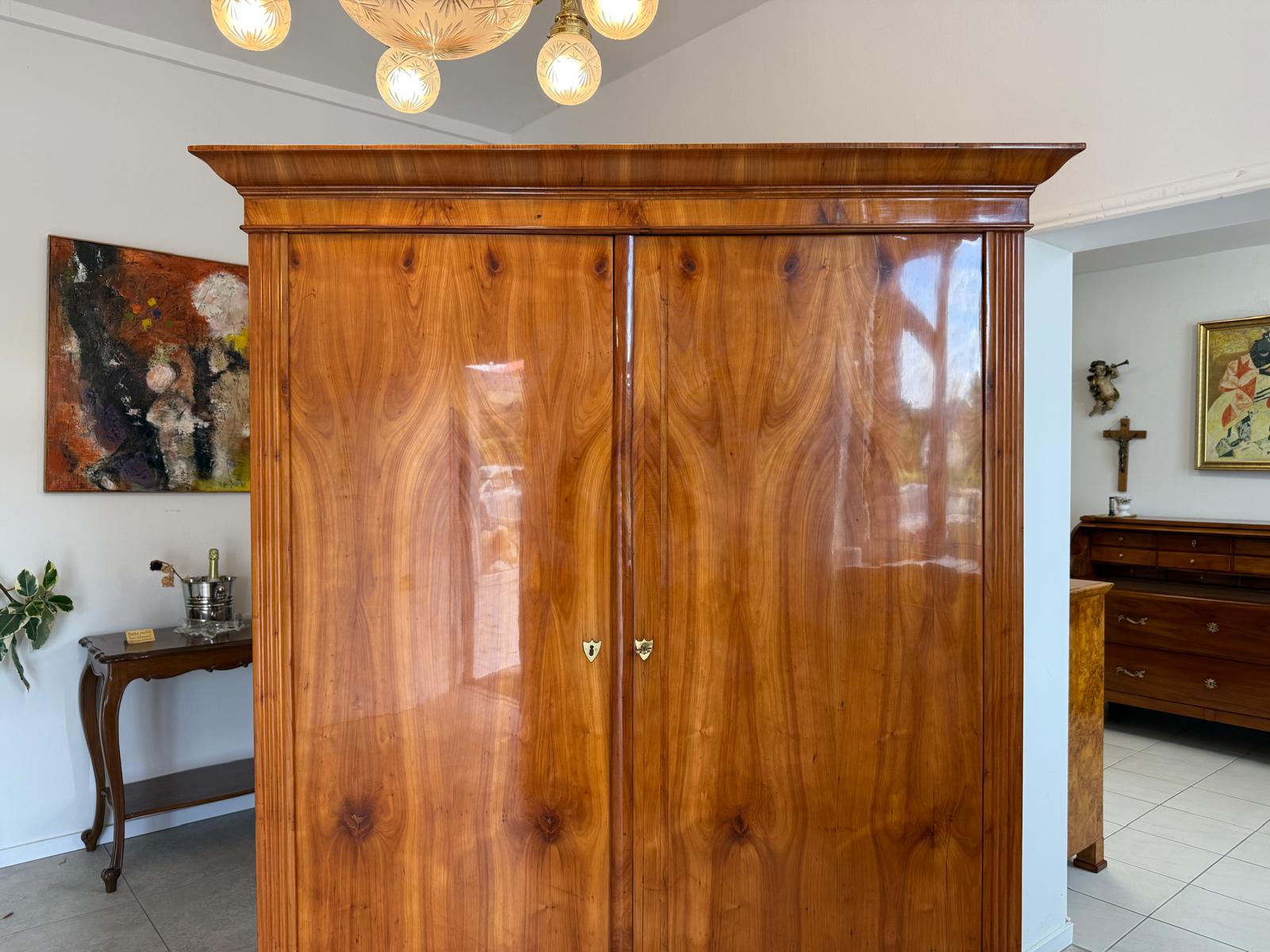 SALE Restaurierter Biedermeier Schrank Kirschholz Hallenschrank Antiquität G1827