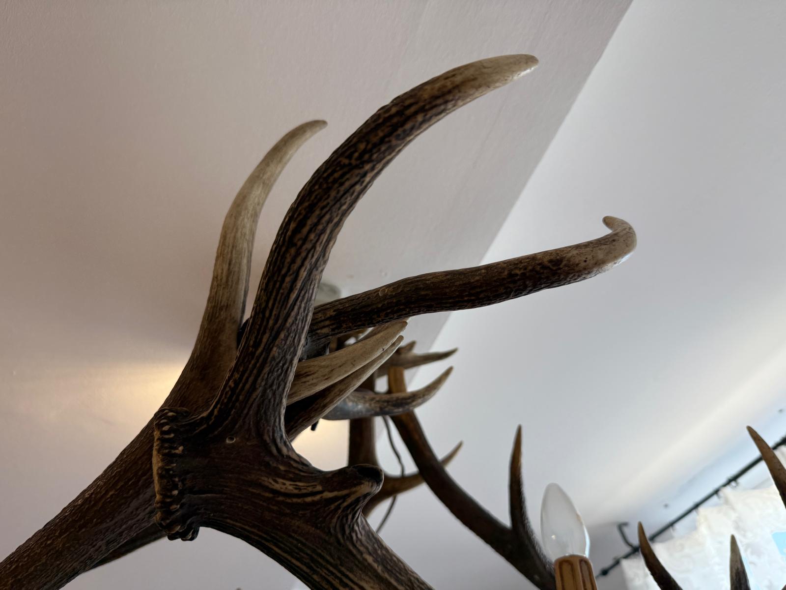  Bauernlampe Geweihleuchte Jagdlampe Hirschlampe G1993