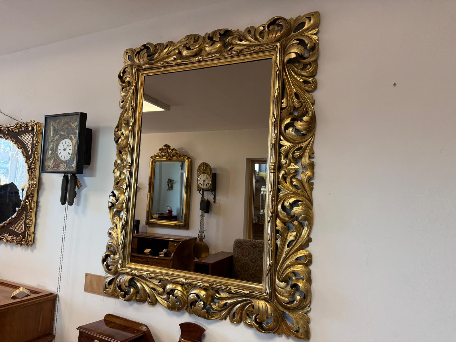 SALE Florentiner Spiegel Akanthusblattschnitzkunst Holzschnitzkunst Traum G2405