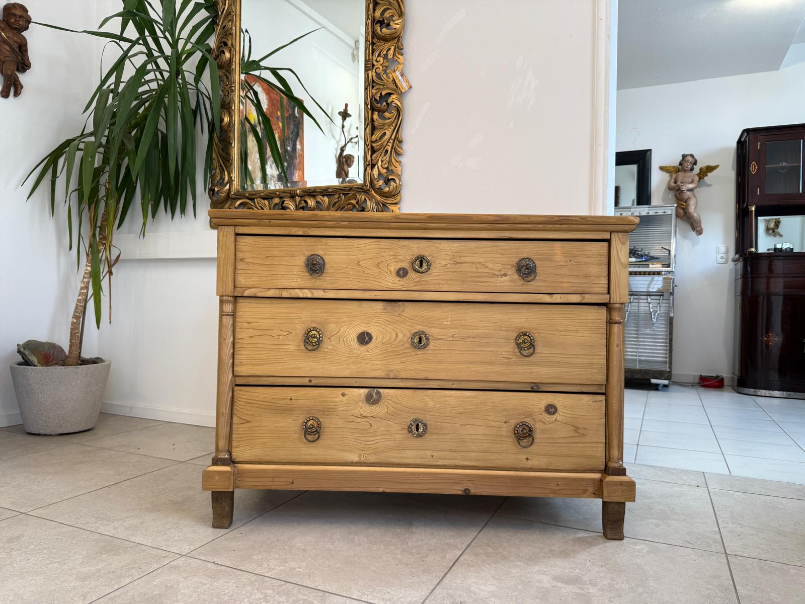 Biedermeier Kommode 3 Ladenkommode Antik Original D2646