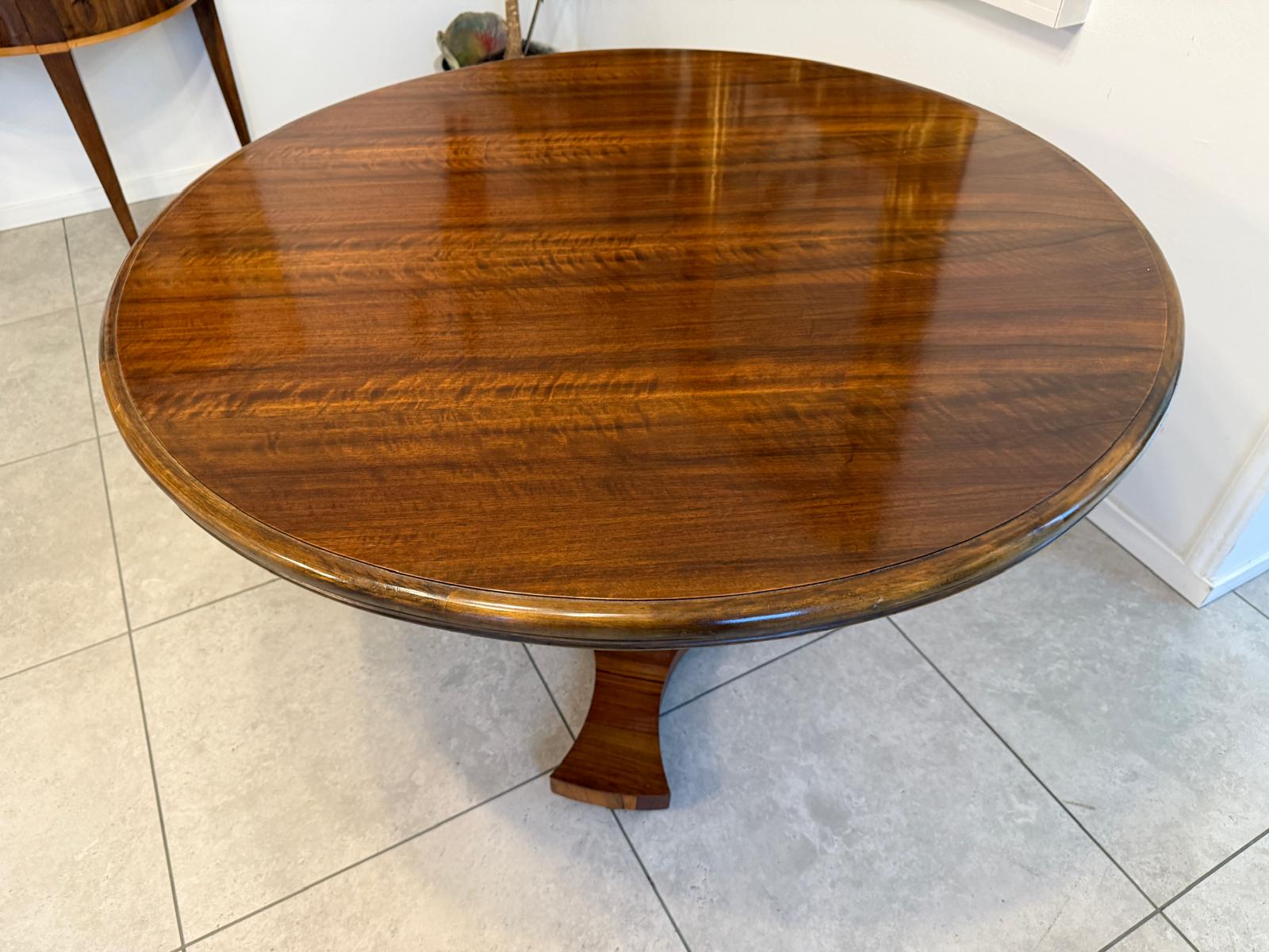 Spätbiedermeier Tischerl Beistelltisch Nähtisch Nussholz G2326