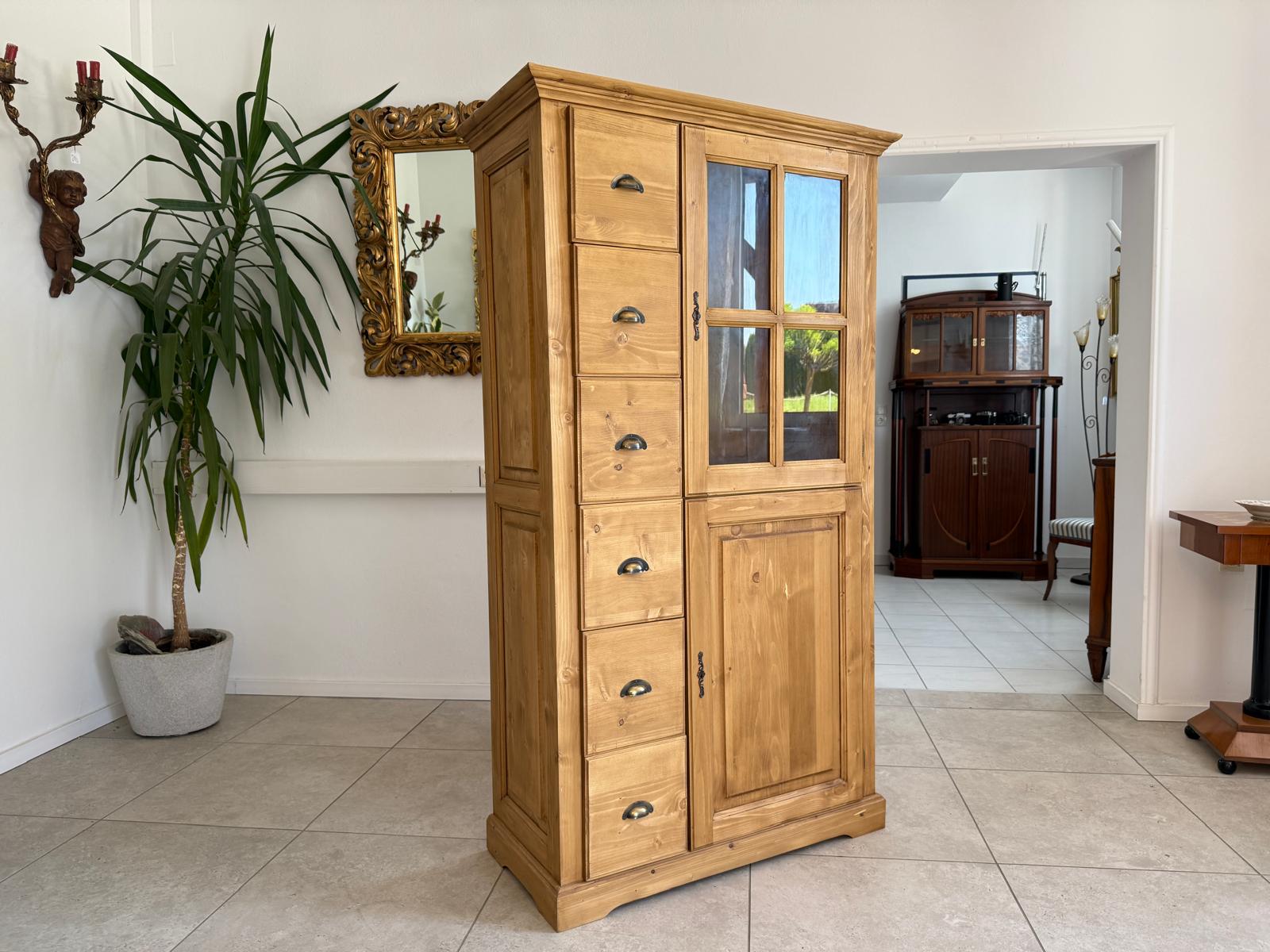 Anrichte Almerschrank Kommode Vitrinenschrank Bauernschrank G1777