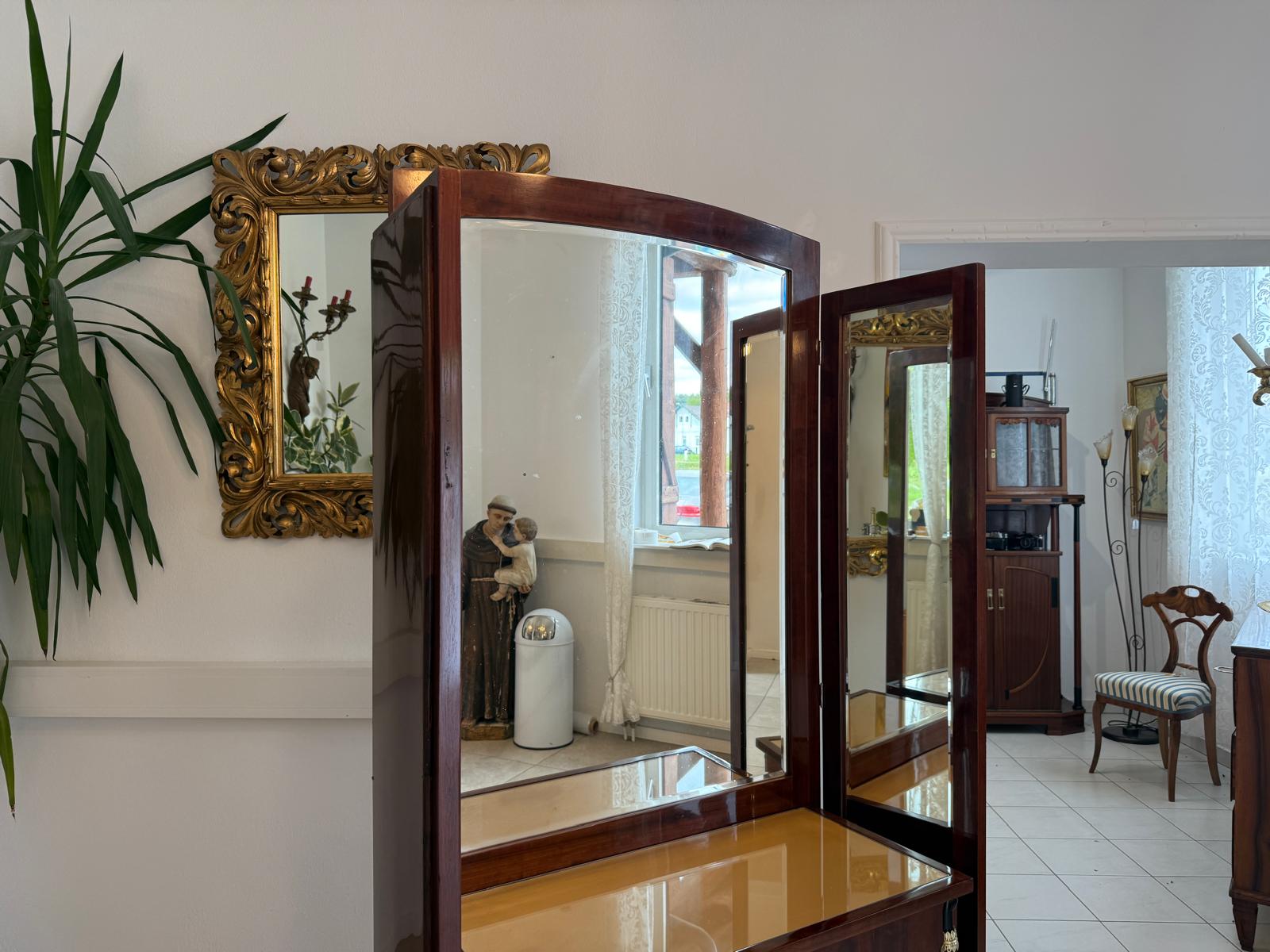 Sale Restaurierte Elegante Jugendstil Spielanrichte Psyche Antiquität G1812
