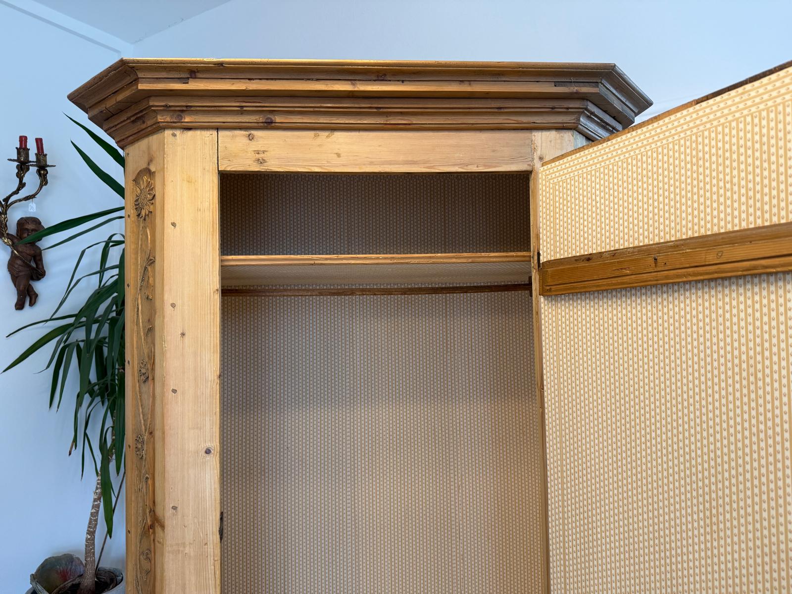 Originaler Biedermeier Bauernschrank Naturholzschrank G2119