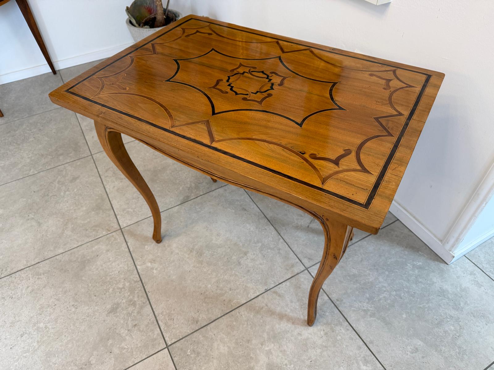 Spätbiedermeier Tischerl Biedermeier-Tisch Marketiert Intarsiert D1002