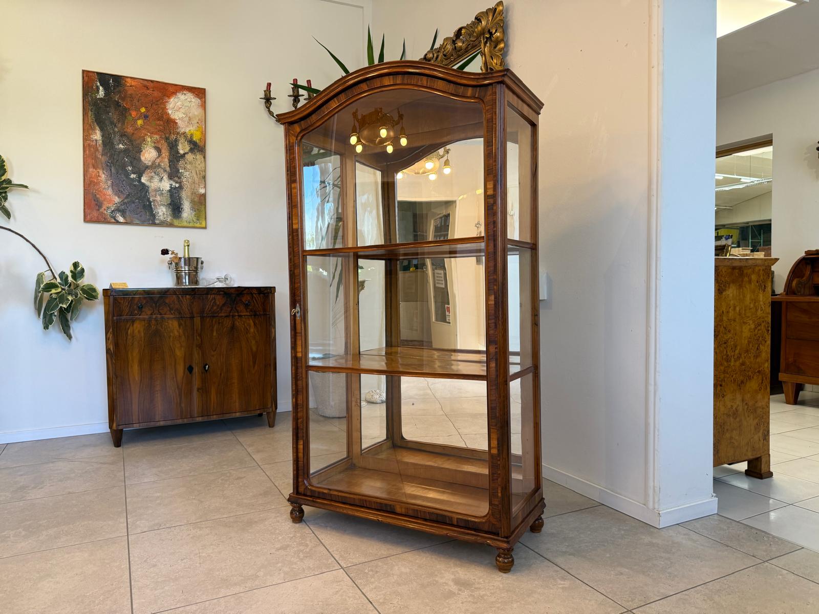 Antiquität Biedermeier Vitrine Bücherschrank Antiquität G1965