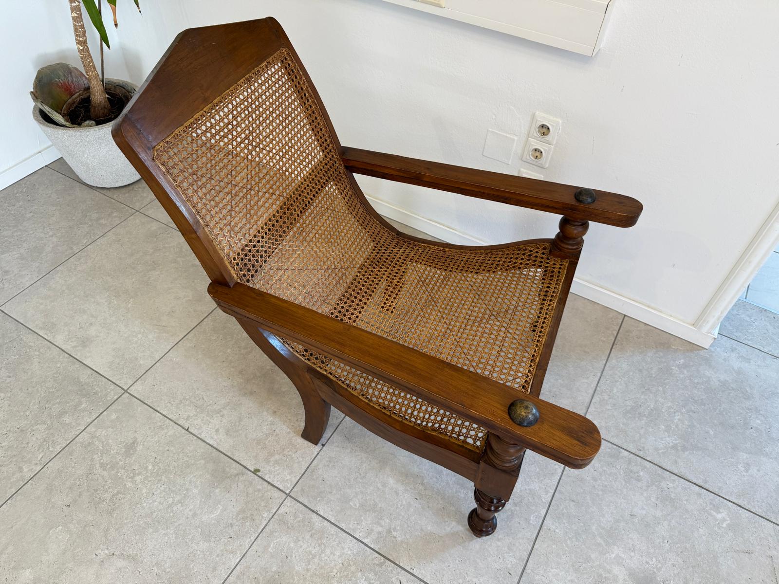 originaler Biedermeier Fauteuil Brokatkstoff Armlehnstuhl Intarsiert Nr. 8499