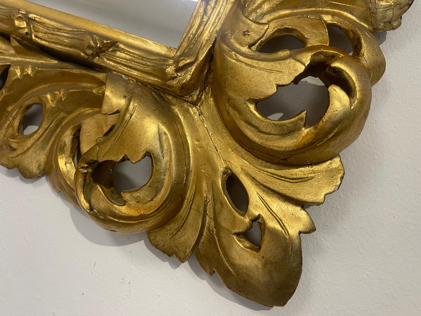 SALE Florentiner Spiegel Akanthusblattschnitzkunst Holzschnitzerei Golden G1526