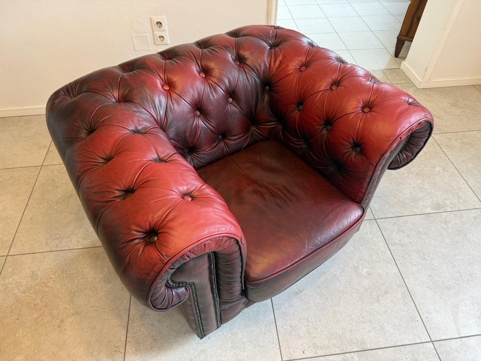 Chesterfield Fauteuill Ledersofa Clubfauteuil Clubmöbel Cultmöbel D1140