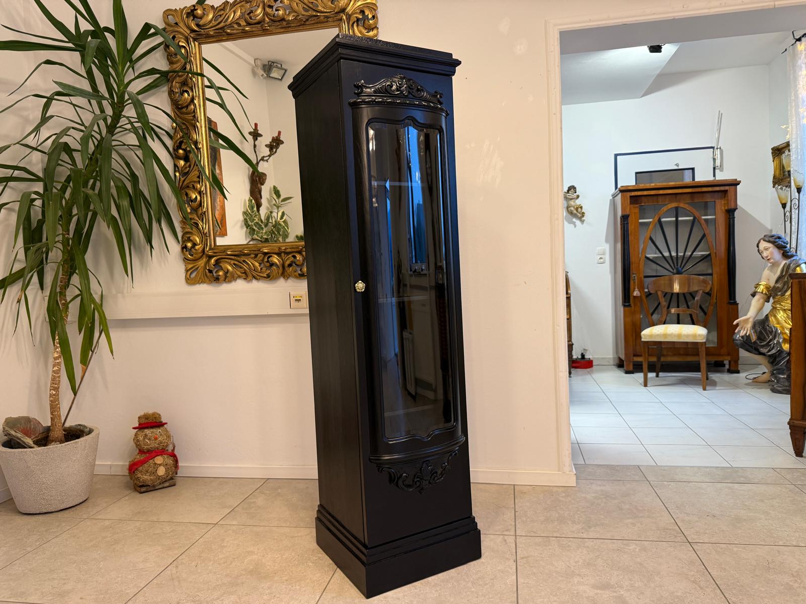 Restauriertes Jugendstil Vitrine Pfeilervitrine Glasschrank G2389