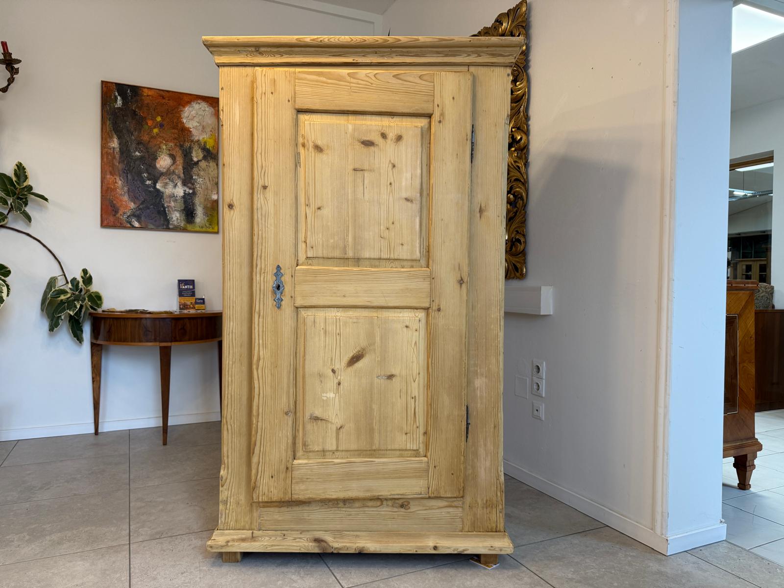 1 türiger Bauernschrank Naturholzschrank Weichholz Antik G2219