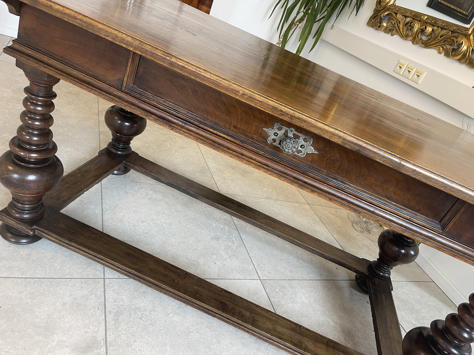 IMG_4632KHughfiKUL6AV Traum Barock Tisch Antik Tafeltisch aus Ulmenholz - Original A4226