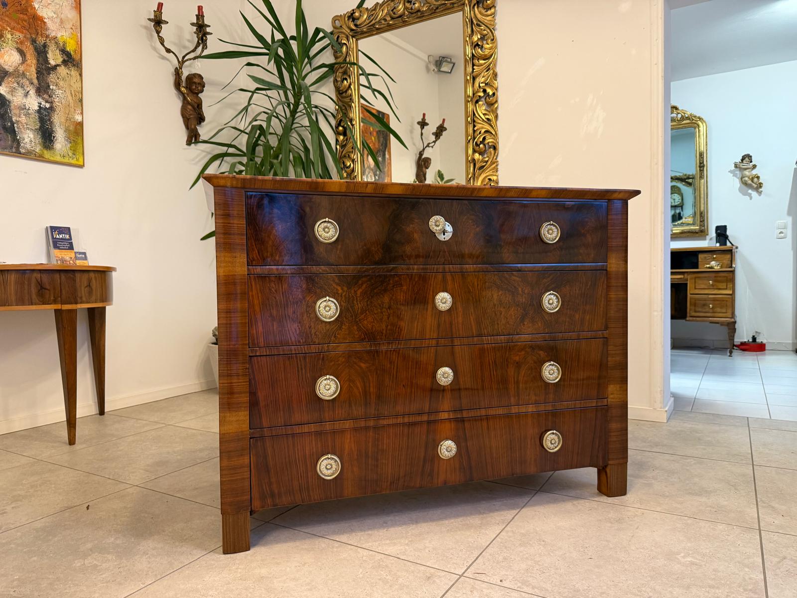 SALE Restaurierte Biedermeier Schreibkommode Nussholz Antiquität Antikmöbel G2388