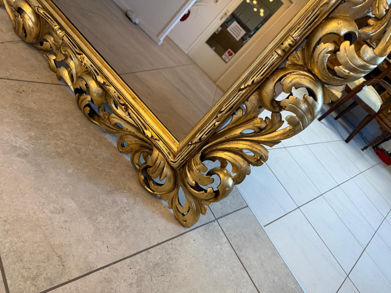 SALE Florentiner Spiegel Akanthusblattschnitzkunst Holzschnitzkunst Traum G2405