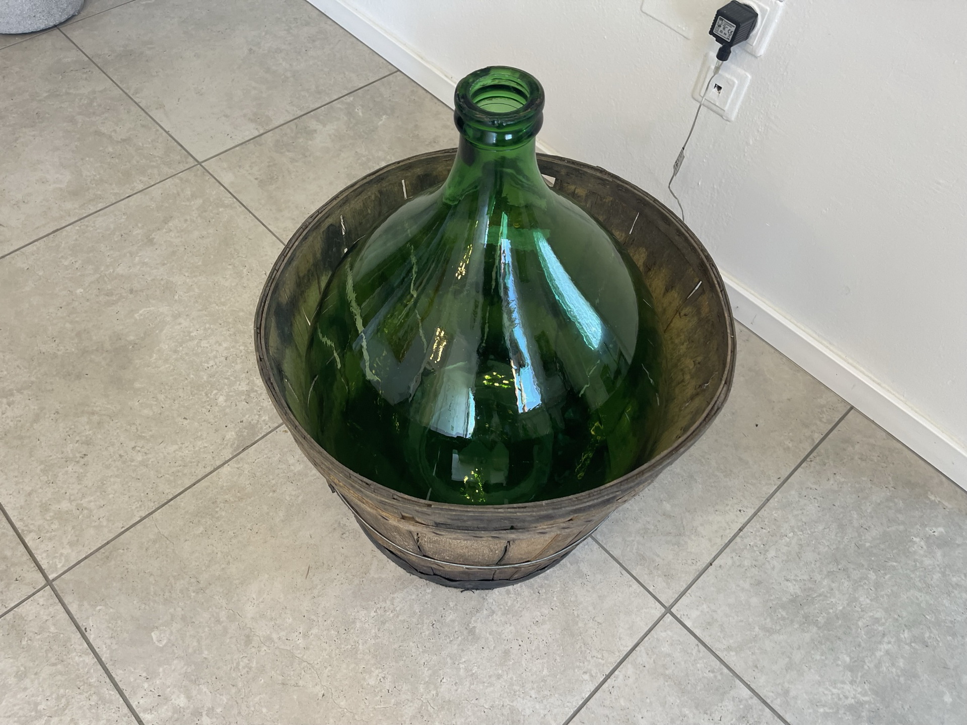 bauernstube_144 Alte Ballonflasche Weinballon, Gärballon, Ballonflasche B1741Fl