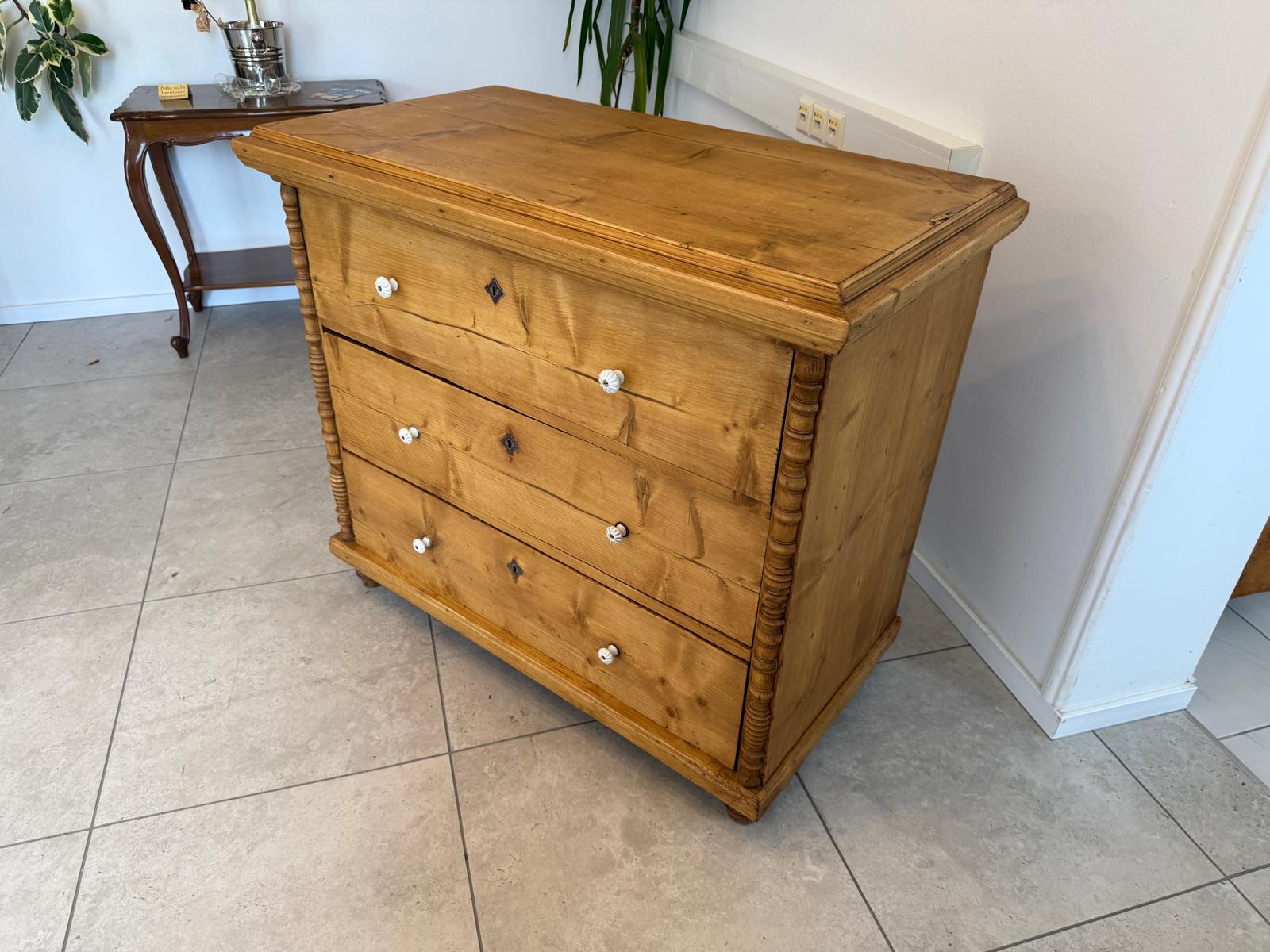 Biedermeier Ladenkommode Naturholzkommode Kommode G1833
