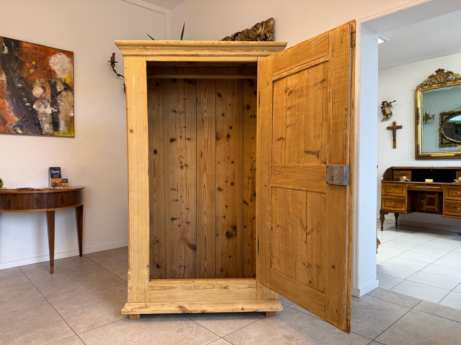 1 türiger Bauernschrank Naturholzschrank Weichholz Antik G2219