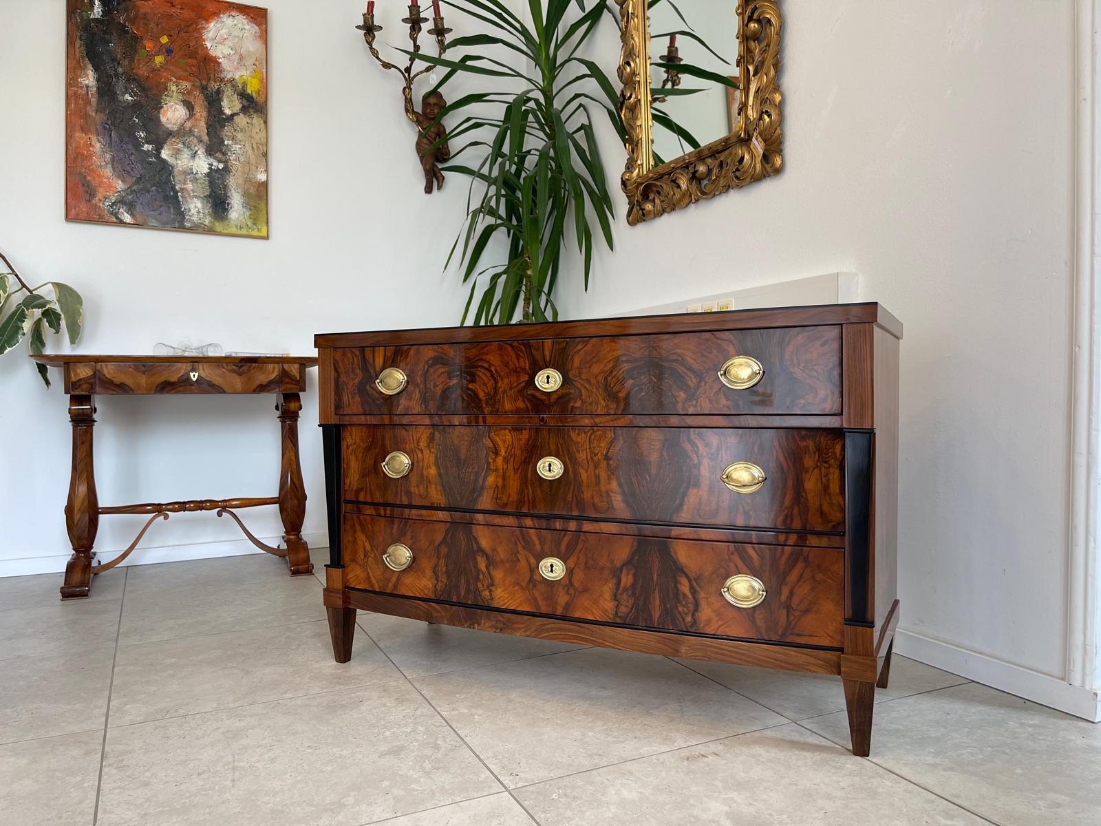 Sale Restaurierte Biedermeier Kommode Schwarze Lasenen Antiquität G1676-1