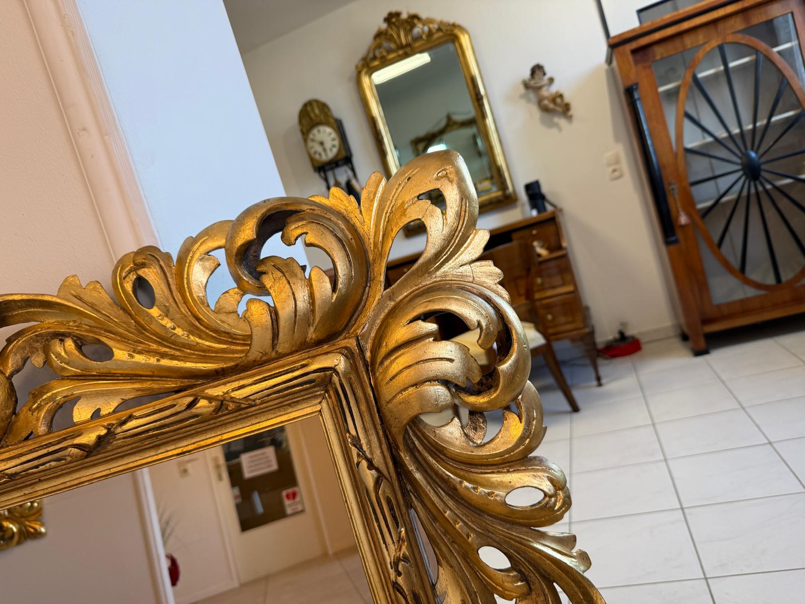 SALE Florentiner Spiegel Akanthusblattschnitzkunst Holzschnitzkunst Traum G2405