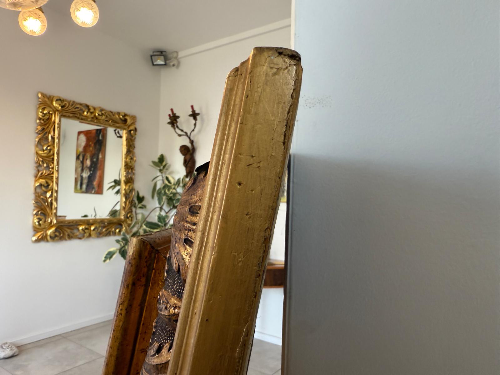 Vergoldeter Ritterspiegel Biedermeier Spiegel Traum Rahmen Antik G2166