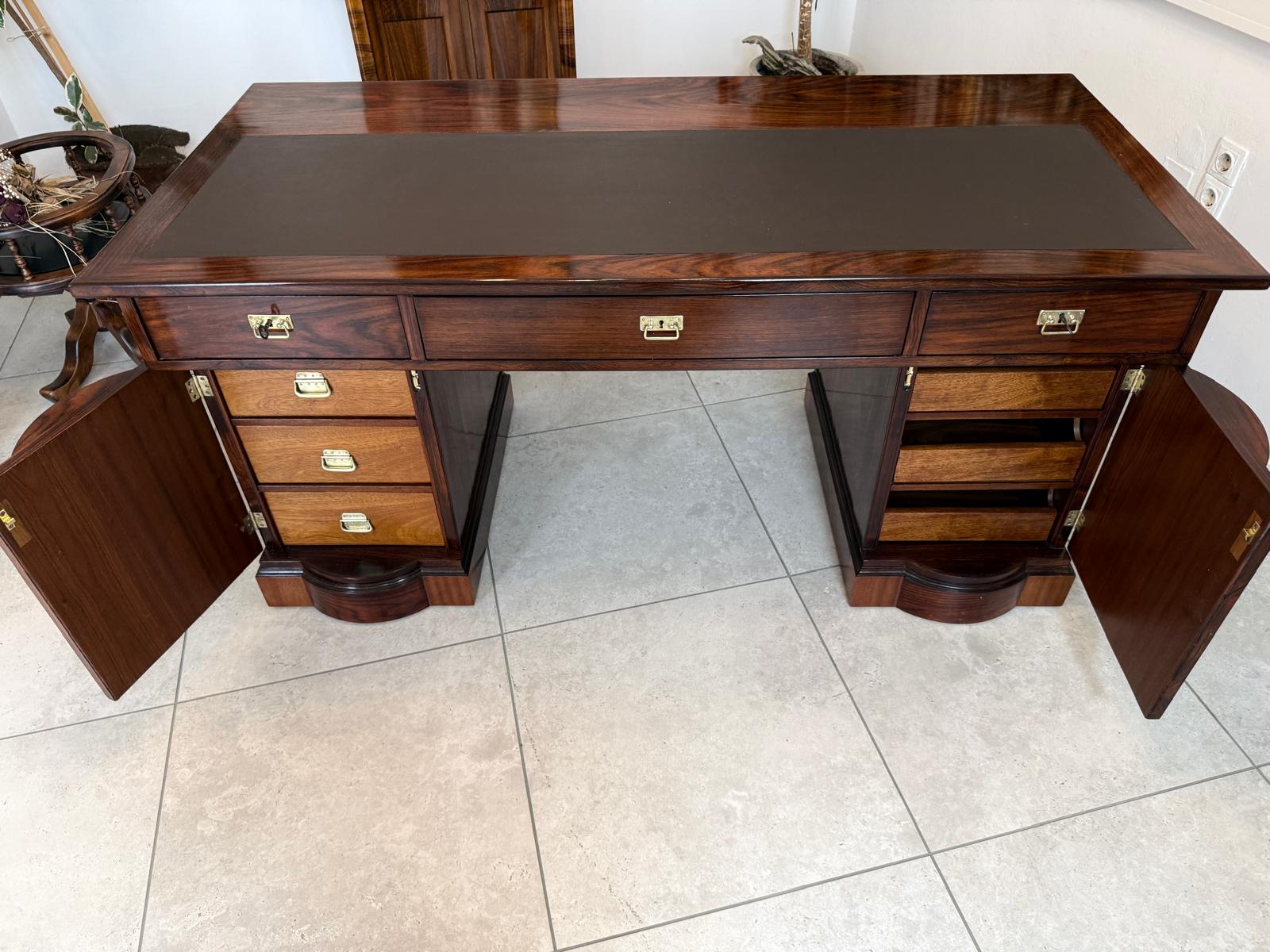 Restaurierter Jugendstil Schreibtisch Sekretär Freisteher Originalstück D2874