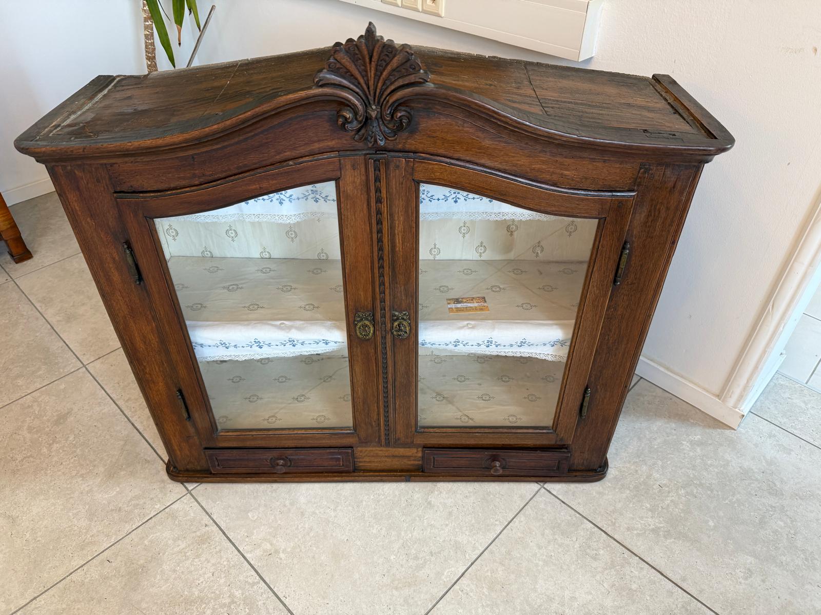 Originaler Barockaufsatz Vitrinenaufsatz Wandboard D2386